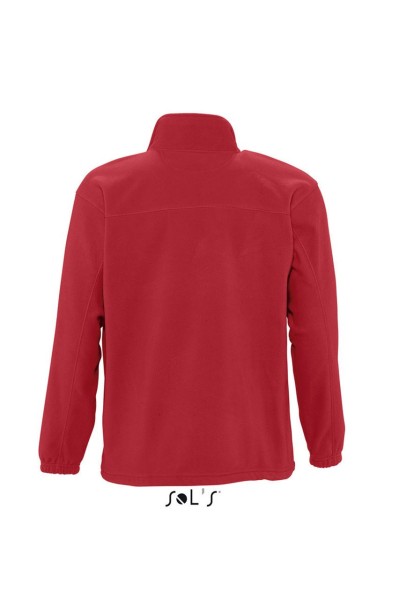 SOL'S NORTH MEN - ZIPPED FLEECE JACKET Piros 