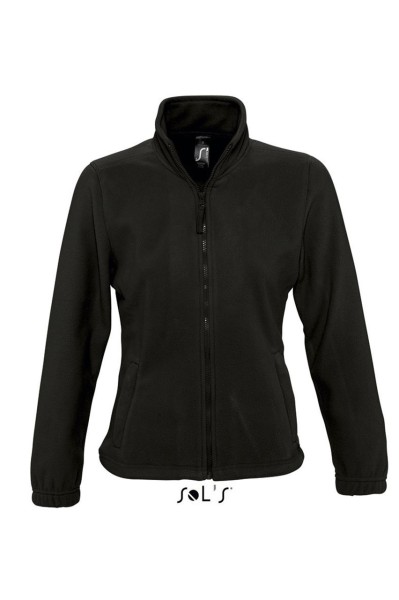 SOL'S NORTH WOMEN - ZIPPED FLEECE JACKET Fekete 