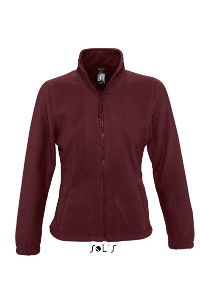 SOL'S NORTH WOMEN - ZIPPED FLEECE JACKET Piros 