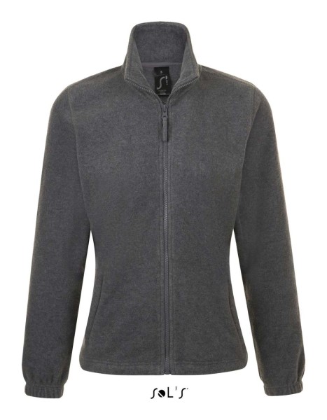 SOL'S NORTH WOMEN - ZIPPED FLEECE JACKET Szürke 