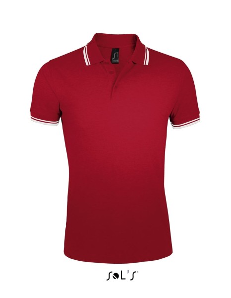 SOL'S PASADENA MEN - POLO SHIRT Piros 