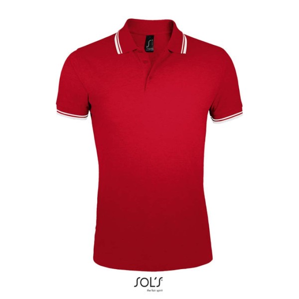 SOL'S PASADENA MEN - POLO SHIRT Piros 