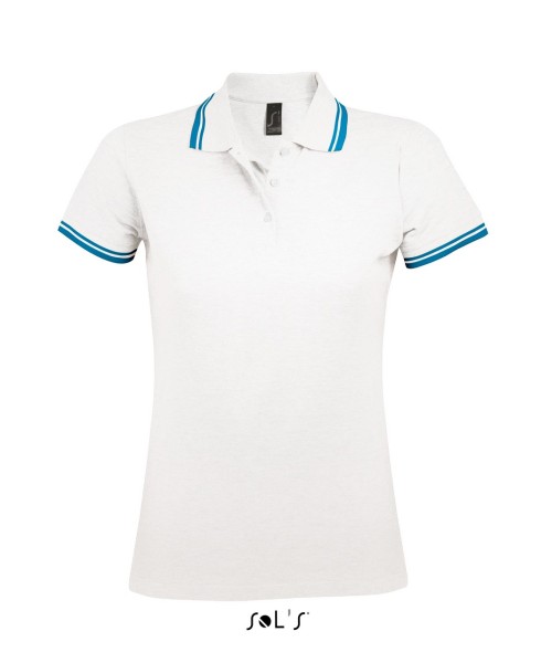 SOL'S PASADENA WOMEN - POLO SHIRT Fehér 