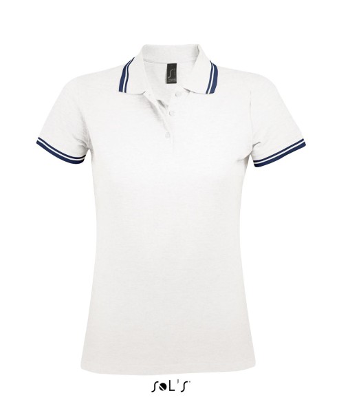 SOL'S PASADENA WOMEN - POLO SHIRT Fehér 