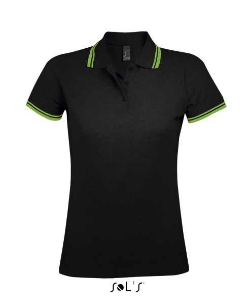 SOL'S PASADENA WOMEN - POLO SHIRT Fekete 