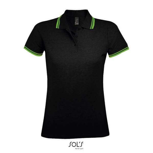 SOL'S PASADENA WOMEN - POLO SHIRT Fekete 
