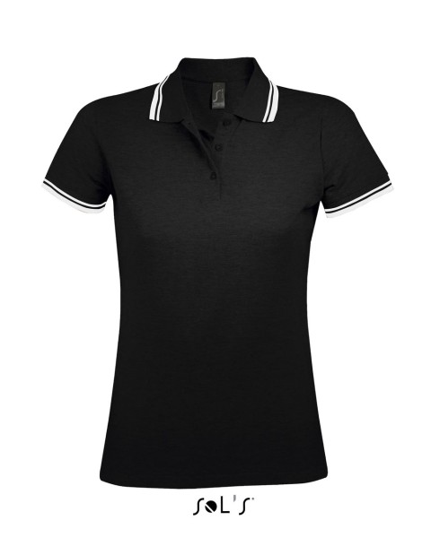 SOL'S PASADENA WOMEN - POLO SHIRT Fekete 