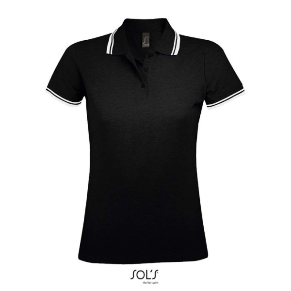 SOL'S PASADENA WOMEN - POLO SHIRT Fekete 
