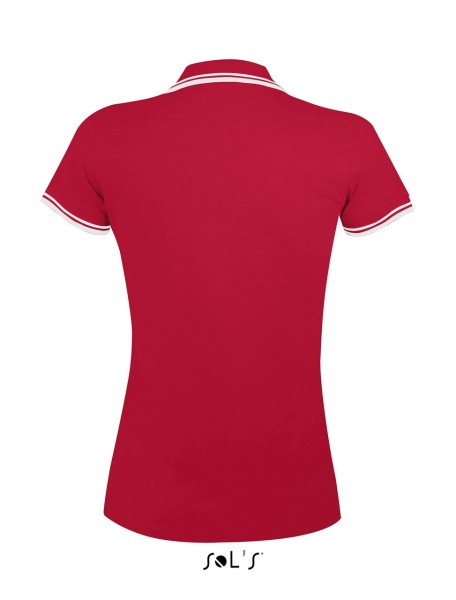 SOL'S PASADENA WOMEN - POLO SHIRT Piros 