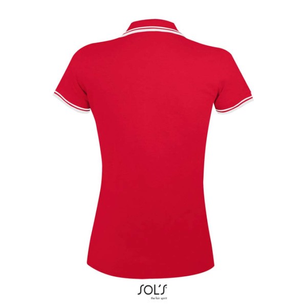 SOL'S PASADENA WOMEN - POLO SHIRT Piros 