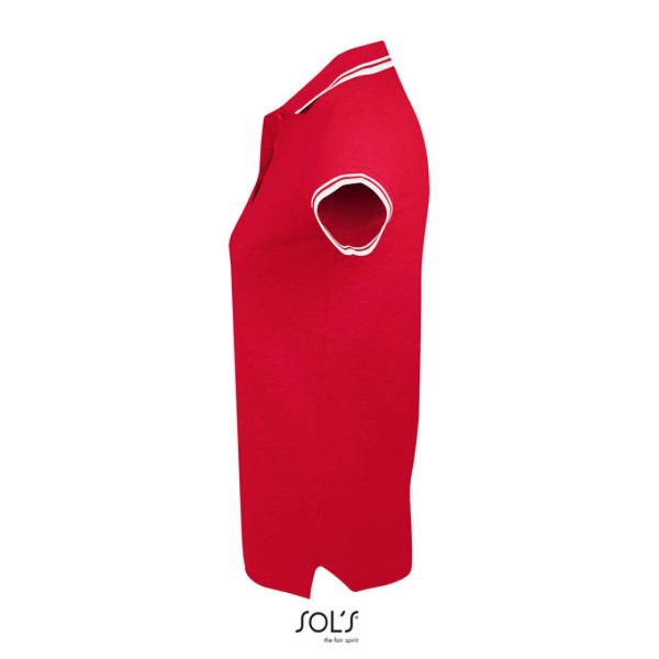 SOL'S PASADENA WOMEN - POLO SHIRT Piros 