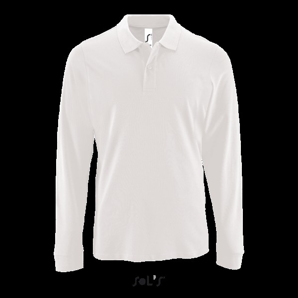 SOL'S PERFECT LSL MEN - LONG-SLEEVE PIQUÉ POLO SHIRT Fehér 
