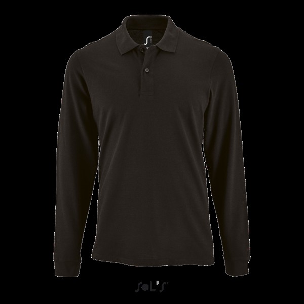 SOL'S PERFECT LSL MEN - LONG-SLEEVE PIQUÉ POLO SHIRT Fekete 