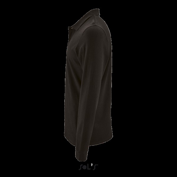 SOL'S PERFECT LSL MEN - LONG-SLEEVE PIQUÉ POLO SHIRT Fekete 