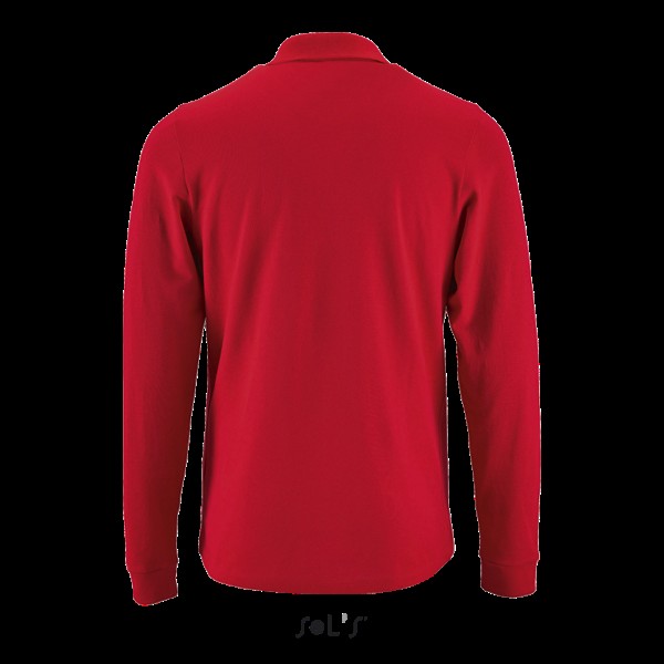 SOL'S PERFECT LSL MEN - LONG-SLEEVE PIQUÉ POLO SHIRT Piros 