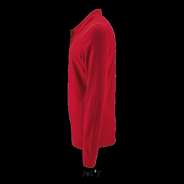 SOL'S PERFECT LSL MEN - LONG-SLEEVE PIQUÉ POLO SHIRT Piros 