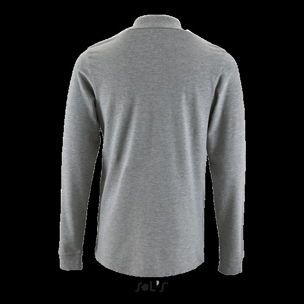 SOL'S PERFECT LSL MEN - LONG-SLEEVE PIQUÉ POLO SHIRT Szürke 
