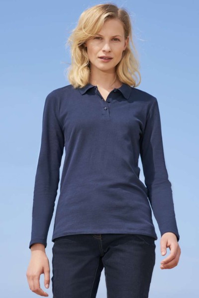 SOL'S PERFECT LSL WOMEN - LONG-SLEEVE PIQUÉ POLO SHIRT Zöld 