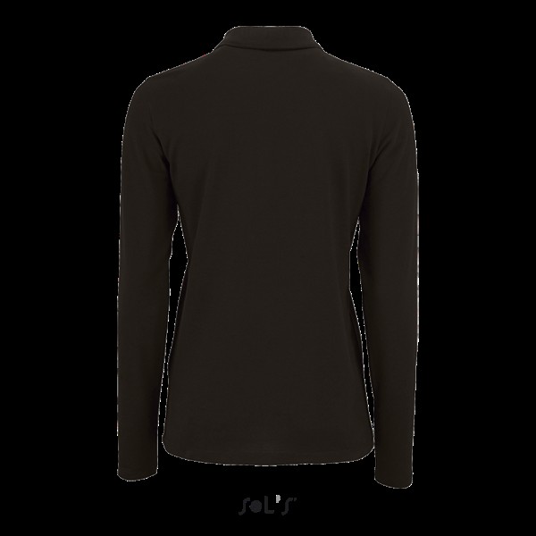 SOL'S PERFECT LSL WOMEN - LONG-SLEEVE PIQUÉ POLO SHIRT Fekete 