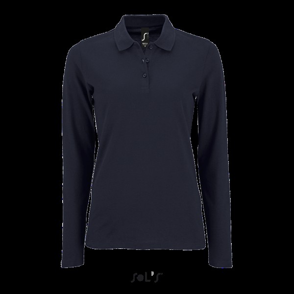 SOL'S PERFECT LSL WOMEN - LONG-SLEEVE PIQUÉ POLO SHIRT Kék 