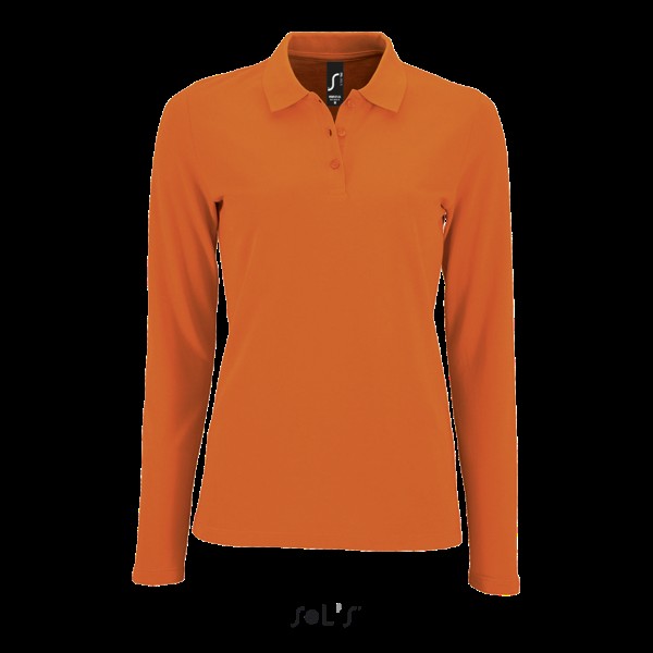 SOL'S PERFECT LSL WOMEN - LONG-SLEEVE PIQUÉ POLO SHIRT Narancssárga 