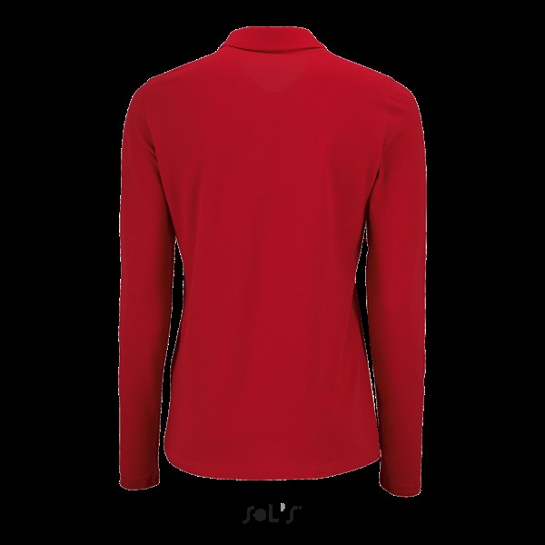 SOL'S PERFECT LSL WOMEN - LONG-SLEEVE PIQUÉ POLO SHIRT Piros 