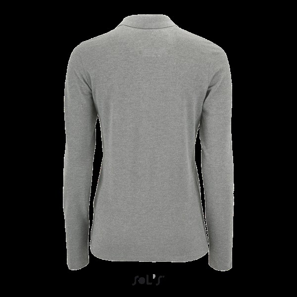 SOL'S PERFECT LSL WOMEN - LONG-SLEEVE PIQUÉ POLO SHIRT Szürke 