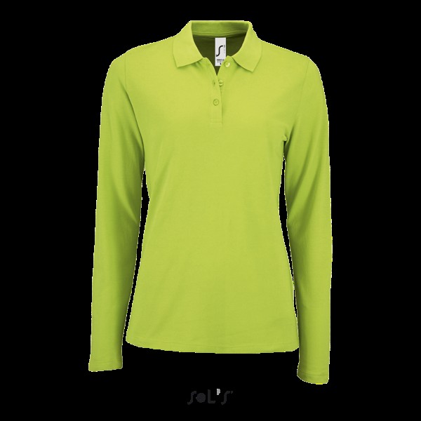 SOL'S PERFECT LSL WOMEN - LONG-SLEEVE PIQUÉ POLO SHIRT Zöld 