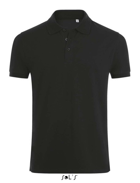 SOL'S PHOENIX MEN - COTTON-ELASTANE POLO SHIRT Fekete 