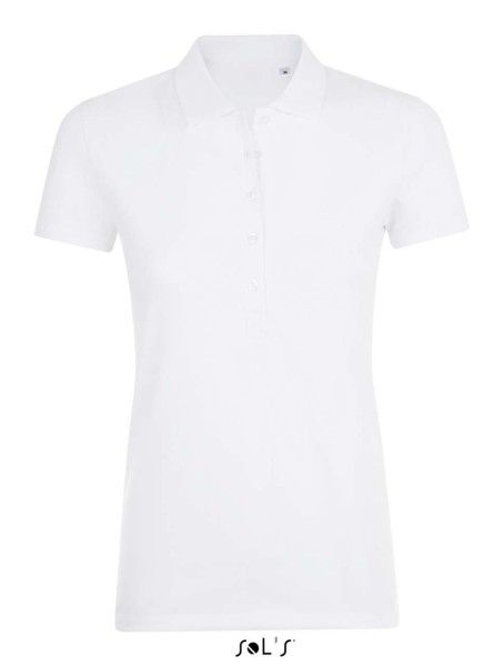 SOL'S PHOENIX WOMEN - COTTON-ELASTANE POLO SHIRT Fehér 