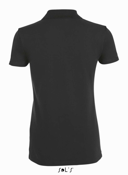 SOL'S PHOENIX WOMEN - COTTON-ELASTANE POLO SHIRT Fekete 