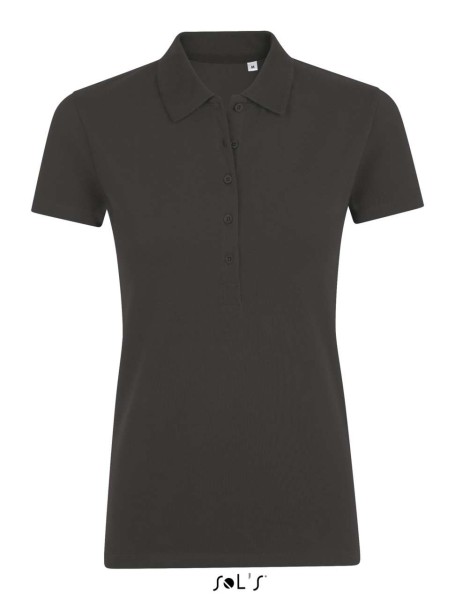 SOL'S PHOENIX WOMEN - COTTON-ELASTANE POLO SHIRT Szürke 