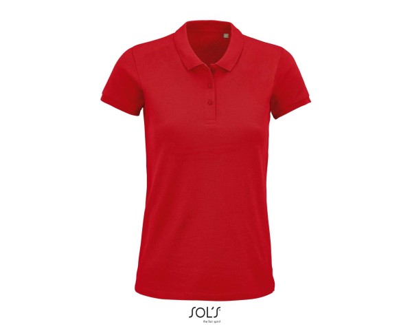 SOL'S PLANET WOMEN - POLO SHIRT Piros 