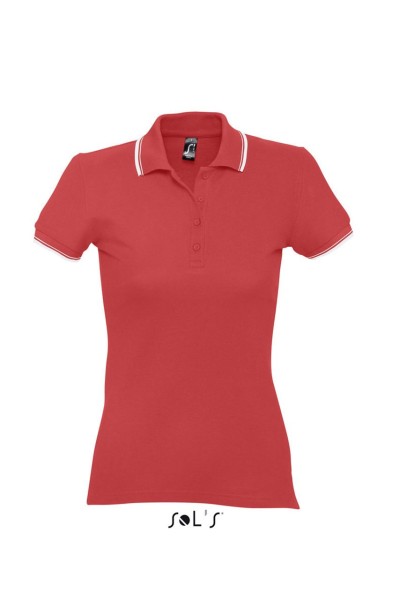 SOL'S PRACTICE WOMEN - POLO SHIRT Piros 