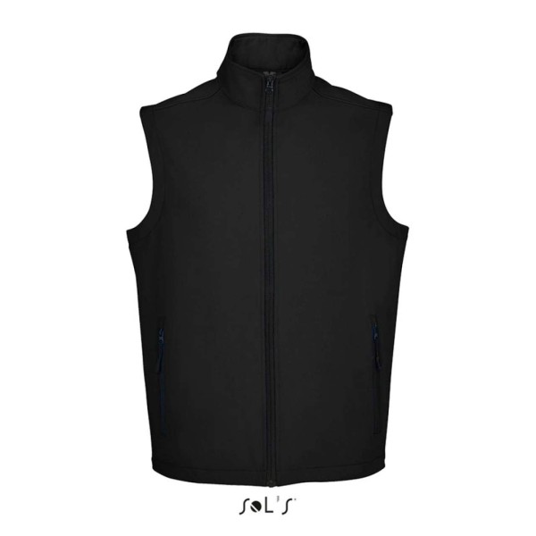 SOL'S RACE BW MEN - SOFTSHELL BODYWARMER Fekete 