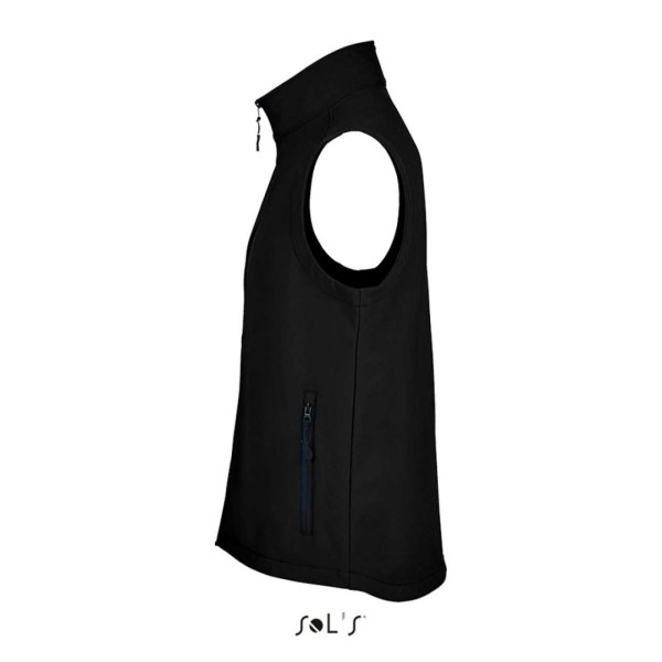 SOL'S RACE BW MEN - SOFTSHELL BODYWARMER Fekete 