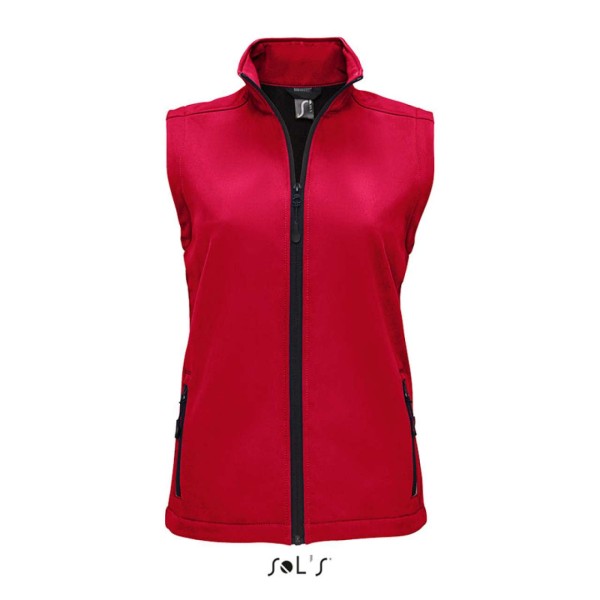 SOL'S RACE BW WOMEN - SOFTSHELL BODYWARMER Piros 