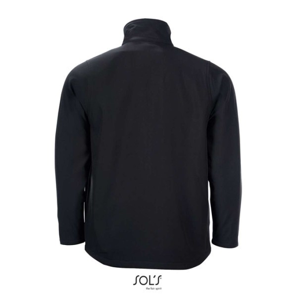 SOL'S RACE MEN - SOFTSHELL ZIP JACKET Fekete 