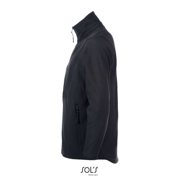 SOL'S RACE MEN - SOFTSHELL ZIP JACKET Fekete 