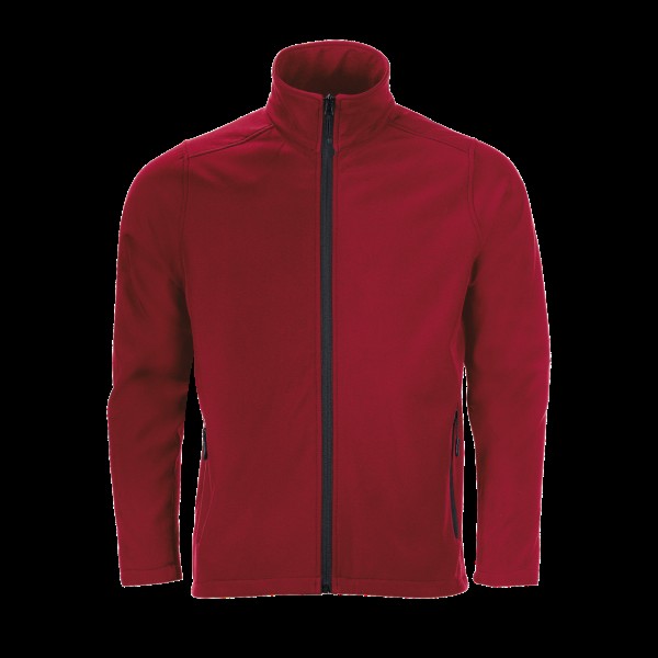 SOL'S RACE MEN - SOFTSHELL ZIP JACKET Piros 