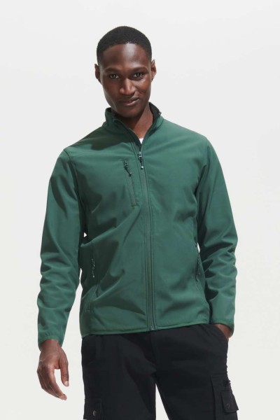 SOL'S RADIAN MEN - SOFTSHELL ZIP JACKET Fekete 