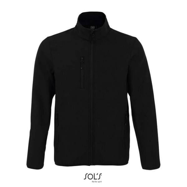 SOL'S RADIAN MEN - SOFTSHELL ZIP JACKET Fekete 
