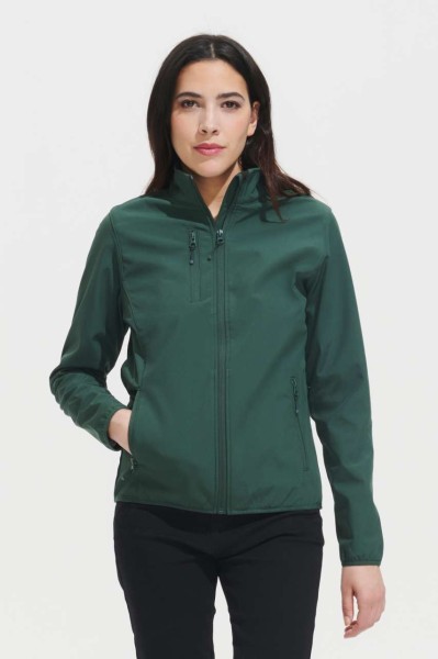 SOL'S RADIAN WOMEN - SOFTSHELL ZIP JACKET Fekete 