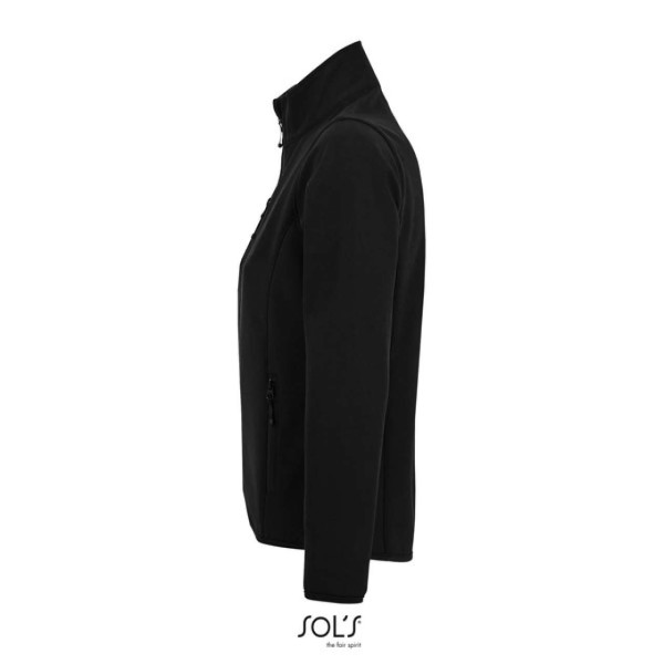 SOL'S RADIAN WOMEN - SOFTSHELL ZIP JACKET Fekete 