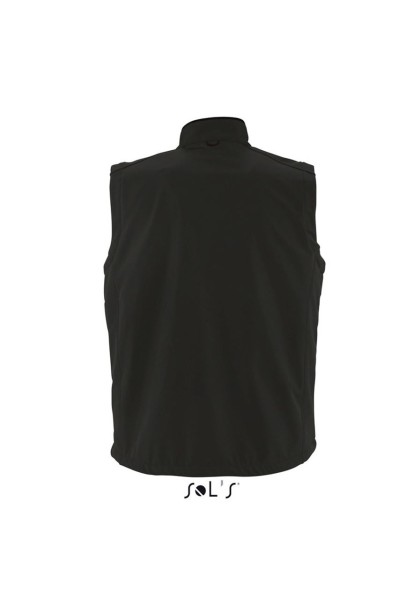 SOL'S RALLYE MEN - SLEEVELESS SOFTSHELL JACKET Fekete 