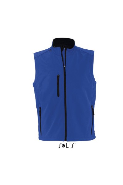 SOL'S RALLYE MEN - SLEEVELESS SOFTSHELL JACKET Kék 