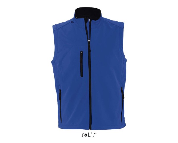 SOL'S RALLYE MEN - SLEEVELESS SOFTSHELL JACKET Kék 