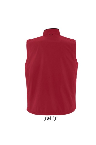 SOL'S RALLYE MEN - SLEEVELESS SOFTSHELL JACKET Piros 