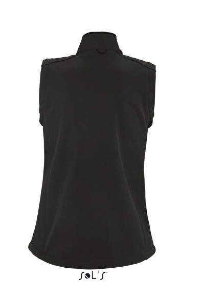 SOL'S RALLYE WOMEN - SLEEVELESS SOFTSHELL JACKET Fekete 