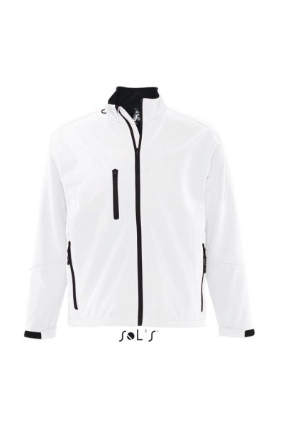 SOL'S RELAX - MEN'S SOFTSHELL ZIPPED JACKET Fehér 